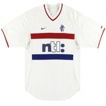Nike Glasgow Rangers jersey 2000/01 white ntl: men's XL