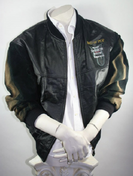 Leather jacket hand signatured Michael Jackson History World Tour men's M
