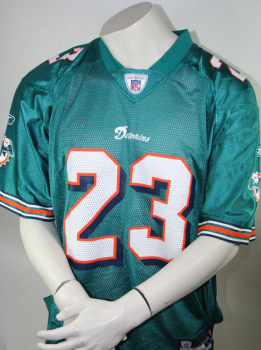 Miami Dolphins NFL Reebok Jersey 23 Brown size Large Authentic