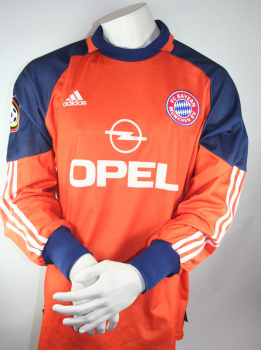 Adidas FC Bayern Munich jersey Keeper 1 Oliver Kahn 2000/01 CL orange men's XL