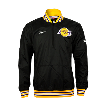 ReebokLos Angeles Lakers L.A LA jacket NBA black 1/4 zipper zip sweatshirt men's L