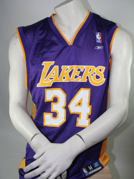 Reebok L.A Los Angelas Lakers jersey 34 Shaquille O'Neil NBA blue Away men's M