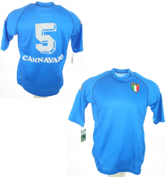 Kappa italy jersey 5 Fabio Cannavaro 2000 home blue men's XL