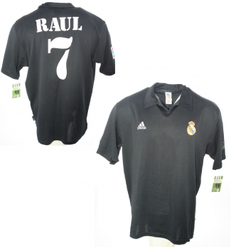 Adidas Real Madrid jersey 7 Raúl 2001/02 100 years black men's XL