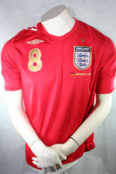 Umbro England jersey 8 Lampard World Cup 2006 away red men's L