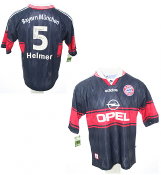 Adidas FC Bayern München jersey 5 Thomas Helmer 1997-1999 Signiert Opel senor XL
