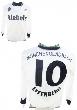 Reebok Borussia MönchenGladbach jersey 10 Effenberg 1995/96 away white Diebels men's S