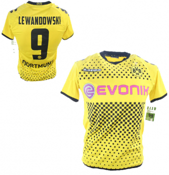 Kappa Borussia Dortmund jersey 9 Robert Lewandowski 2011/2012 Evonik men's M, L or XL