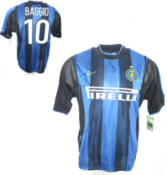 Nike Inter Milan Jersey 10 Roberto Baggio 1999/2000 Pirelli men's Large
