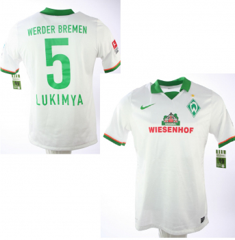 Nike SV Werder Bremen jersey 5 Assani Lukimya 2014/15 Matchworn Away men's XL