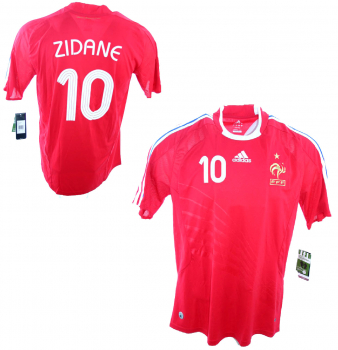 Adidas France jersey 10 Zinedine Zidane WC 2006 red new men's L