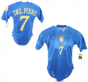 Puma Italy Jersey 7 Alessandro Del Piero 2004 Euro Home blue World Champion L or L