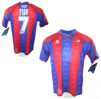 Kappa FC Barcelona jersey 7 Luis Figo 1996/97 home Match Issued New men's M