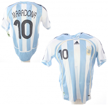 Adidas Argentina jersey 10 Diego Maradona world cup 2006 home men's M or XL
