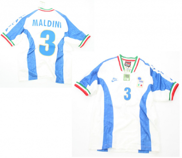 Nike italy jersey 3 Paolo Maldini quali Euro 1996 home blue men's L