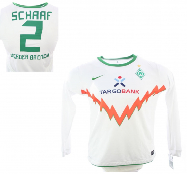 Nike SV Werder Bremen jersey 2 Thomas Schaaf 2010/11 away white men's S-M 176cm