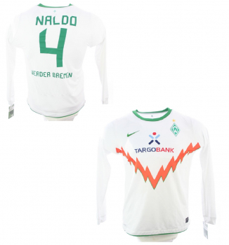 Nike SV Werder Bremen jersey 4 Naldo 2010/11 white away men's S-M 176cm