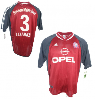 Adidas FC Bayern Munich jersey 3 Bixente Lizarazu 2001/02 Opel men's S or XL