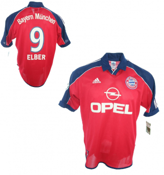 Adidas FC Bayern Munich jersey 9 Giovanne Elber 2000/01 CL Opel men's S
