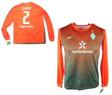 Nike SV Werder Bremen jersey 2 Thomas Schaaf 2011/12 Orange Away men's S-M 176cm