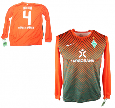 Nike SV Werder Bremen jersey 4 Naldo 2011/12 Orange Away men's S-M 176cm