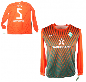 Nike SV Werder Bremen jersey 5 Dieter Eilts 2011/12 Orange Away men's S-M 176cm