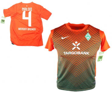 Nike SV Werder Bremen jersey 4 Naldo 2011/12 Away Orange men's S-M 164cm-176cm