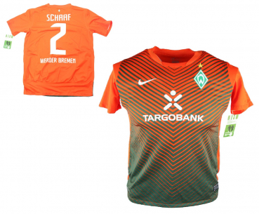 Nike SV Werder Bremen jersey 2 Thomas Schaaf 2011/12 Away SVW Orange men's S-M 176cm