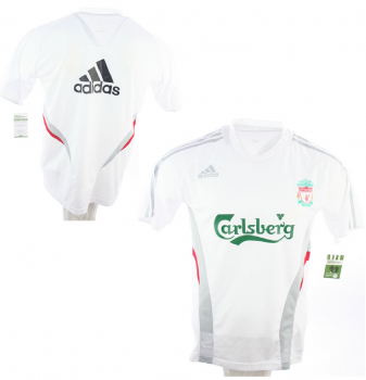 Adidas FC Liverpool jersey 8 Steven Gerrard 2008-10 formotion carlsberg white men's L
