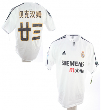 Adidas Real Madrid jersey 23 David Beckham chinese 2003/04 men's XL(B-Stock)