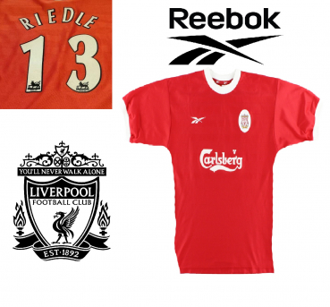 Reebok FC Liverpool jersey 13 Riedle 1998/99 Carlsberg home red men's XL = 46"/48"