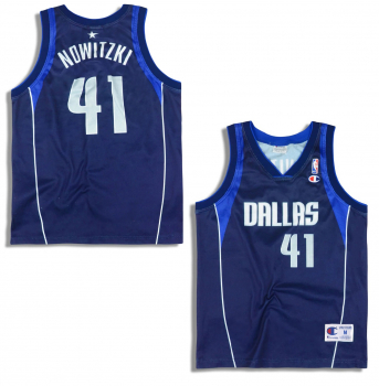 Champion Dallas Mavericks jersey 41 Dirk Nowitzki Mavs NBA basketball away men's M