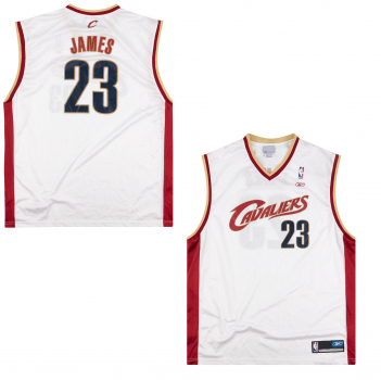 Reebok Cleveland CAVALIERS jersey 23 Lebron James white home NBA men's L