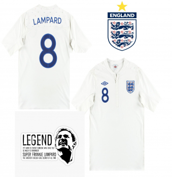 Umbro england jersey 8 Frank Lampard World Cup 2010 home white men's 44" = L