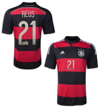 Adidas Germany jersey 21 Marco Reus 2014 DFB red black away men's M