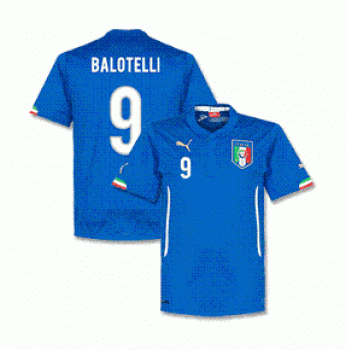 Puma Italy jersey 9 Mario balotelli WC 2014 home new men's S/M/L/XL/XXL