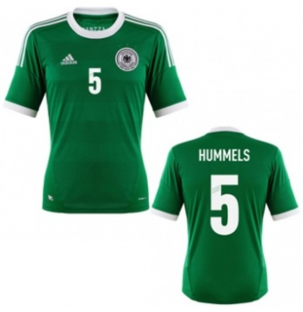 Adidas Germany jersey 5 Mats Hummels 2012 away green men's S