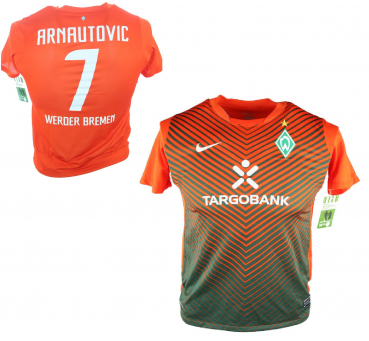 Nike SV Werder Bremen jersey 7 Marko Arnautovic 2011/12 Away Orange men's S-M 164cm-176cm