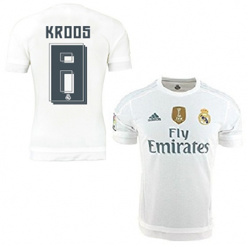 Adidas Real Madrid jersey8 Toni Kroos 2015/16 Emirates home men's L