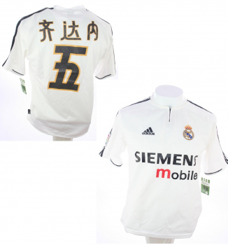Adidas Real Madrid jersey 5 Zinedine Zidane chinese 2003/04 men's 176cm S-M