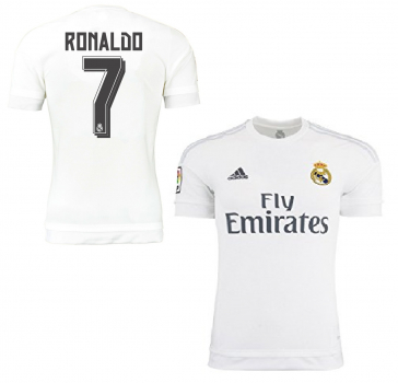 Adidas Real Madrid jersey 7 Ronaldo 2015/16 Emirates home white men's M or XL
