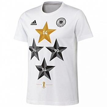 Adidas Germany DfB T-Shirt Home coming 2014 white 4 stars winner men's S