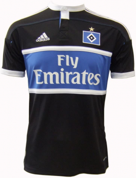 Adidas Hamburger SV jersey 2011/12 away HSV Fly Emirates black kids 152 cm UK = 11/12y US=M