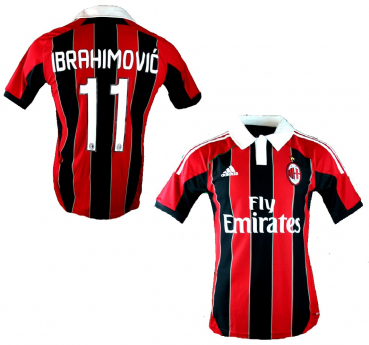 Adidas AC Milan jersey 11 Ibrahimovic 2012/13 CL home new men's S/M/L(XL/XXL