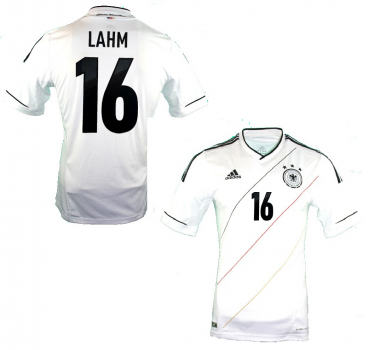 Adidas Germany jersey 16 Philipp Lahm DfB 2012 Climacool white men's L or XL