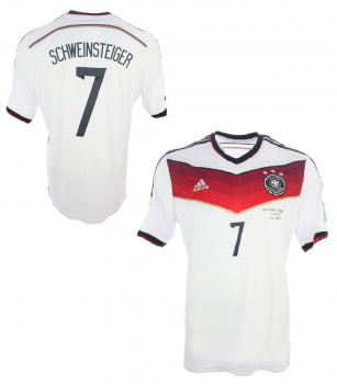Adidas Germany jersey 7 Bastian Schweinsteiger World Cup 2014 home white men's XS kids 164 cm
