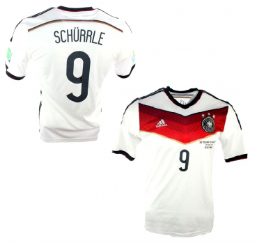 Adidas Germany jersey 9 Andre Schürrle 2014 home white World Cup champions kids 164 cm (special)