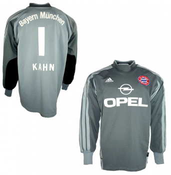 Adidas FC Bayern Munich keeper jersey Oliver Kahn Opel grey 2001/02 NEW men's XL XXL 2XL