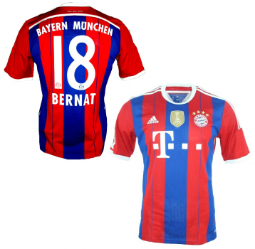 Adidas FC Bayern Munich jersey 18 Juan Bernat 2014/15 home new men's M