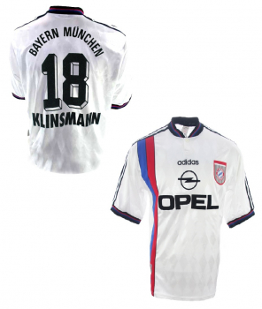 Adidas FC Bayern Munich jersey 18 Jürgen Klinsmann 1996 UEFA CUP winner white men's S, M, 176cm